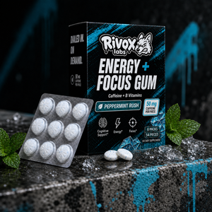 Rivox Energy + Focus Gum – Peppermint Rush