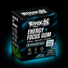 Rivox Labs Energy + Focus Gum packaging on a dark background