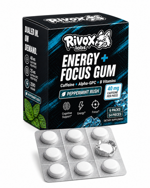 Rivox Energy + Focus Gum blister pack of pieces