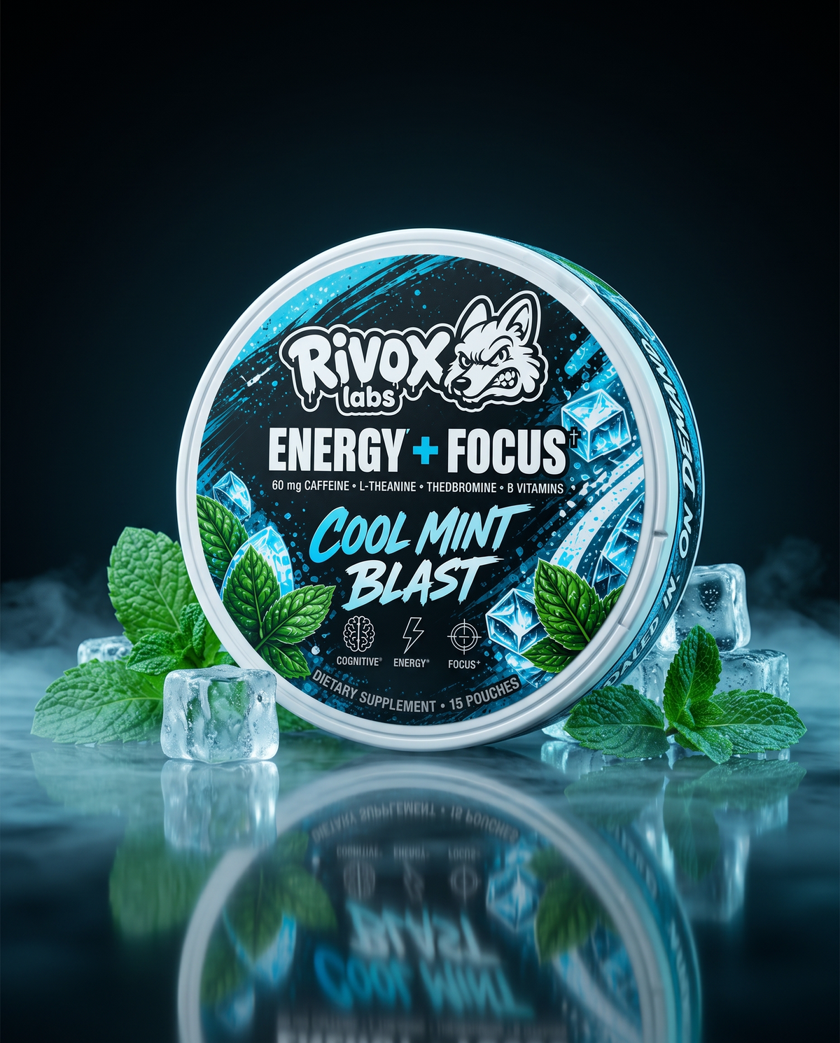 Rivox Cool Mint focus pouches in a lifestyle setting
