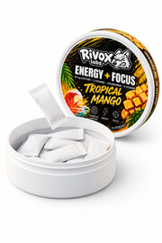 A single Rivox Tropical Mango focus pouch