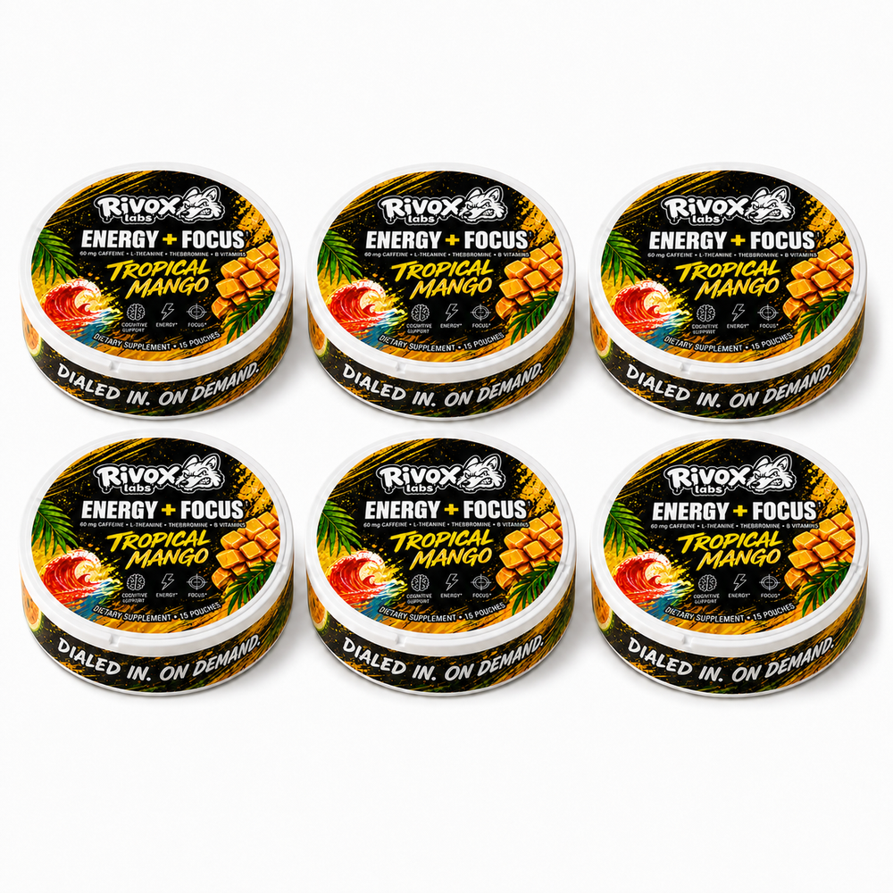 Rivox Focus Pouches – Tropical Mango 6-Pack