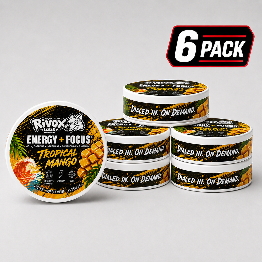 Rivox Focus Pouches – Tropical Mango 6-Pack
