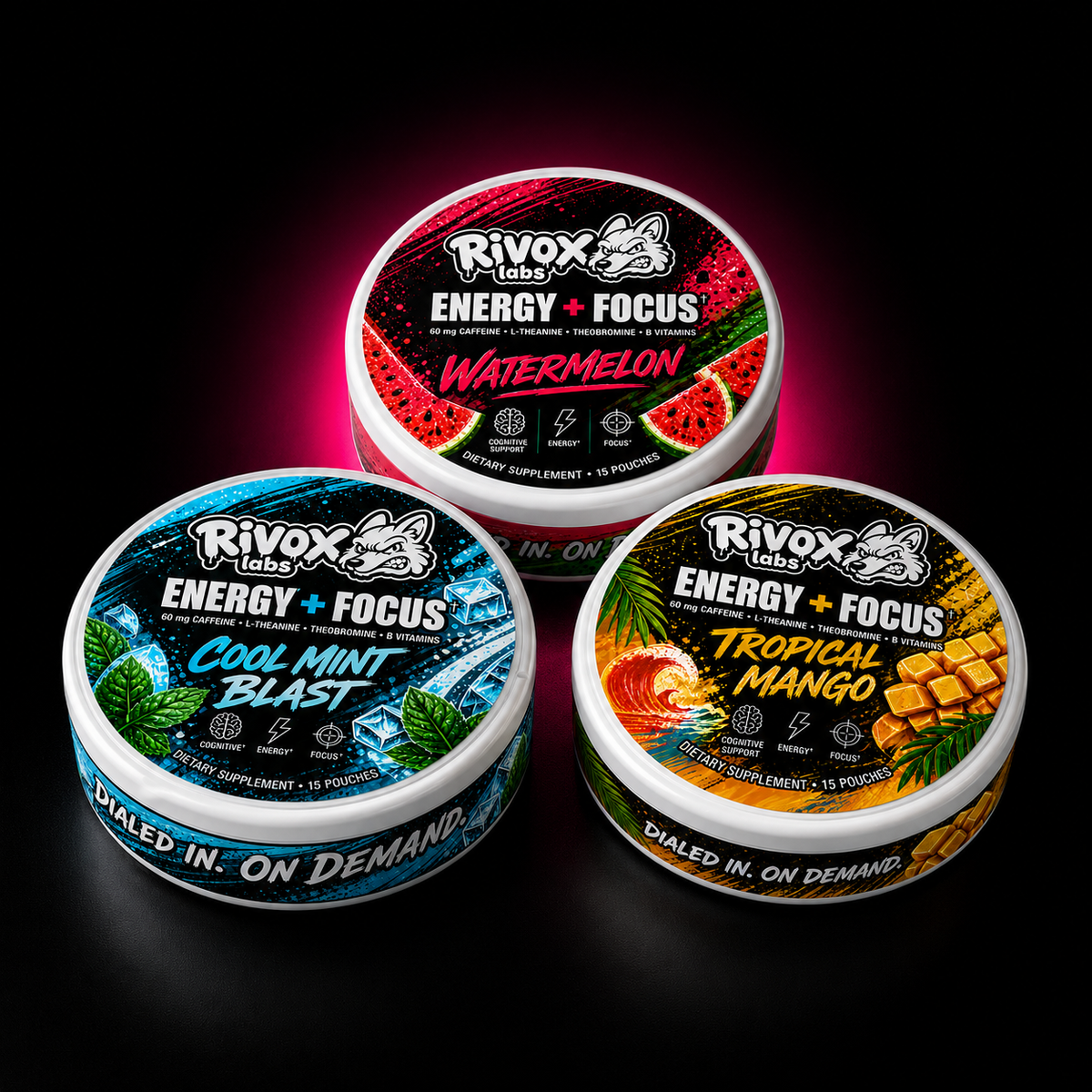 Rivox Focus Pouches — Founding Trial (1 Can)