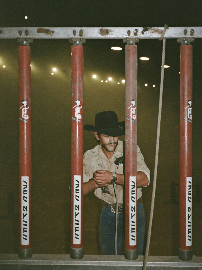 Behind the chutes