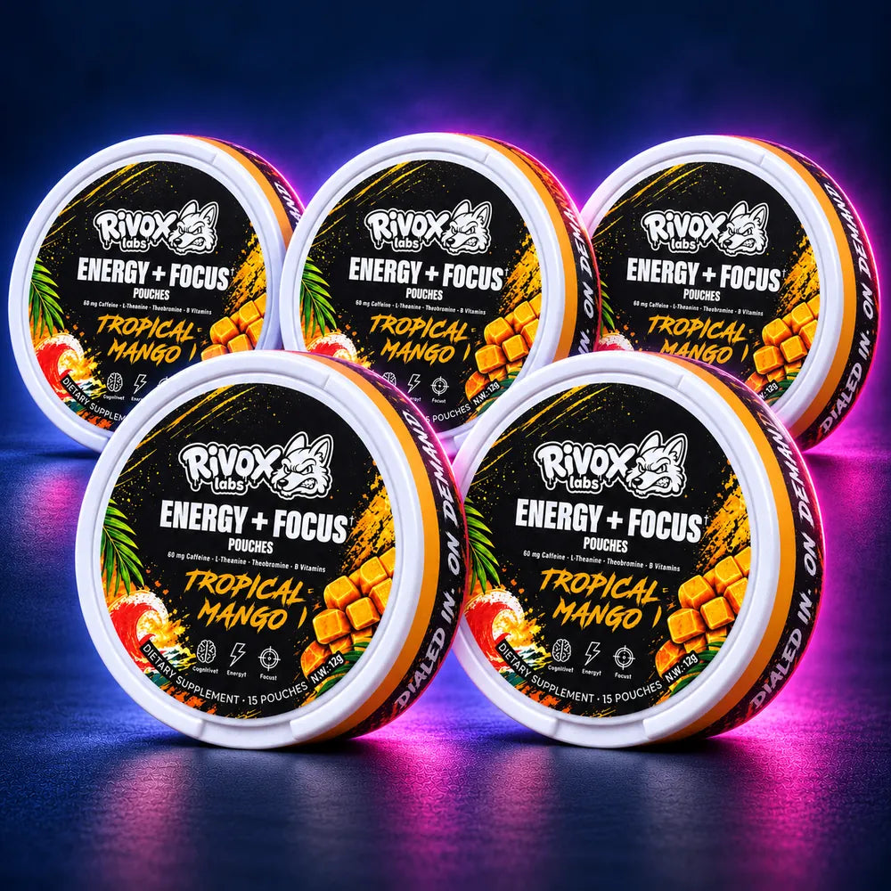 Rivox Focus Pouches –  Tropical Mango  5-Pack